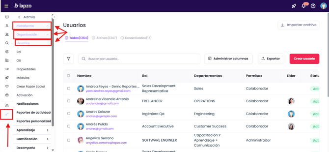 Cómo editar un usuario manualmente en la plataforma