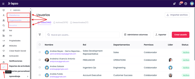 Cómo editar usuarios de forma masiva en la plataforma
